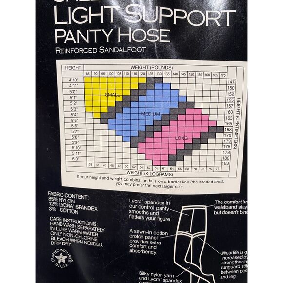 Trend Basics Sheer Light Support Pantyhose Navy Medium Reinforced Sandalfoot - Picture 3 of 4